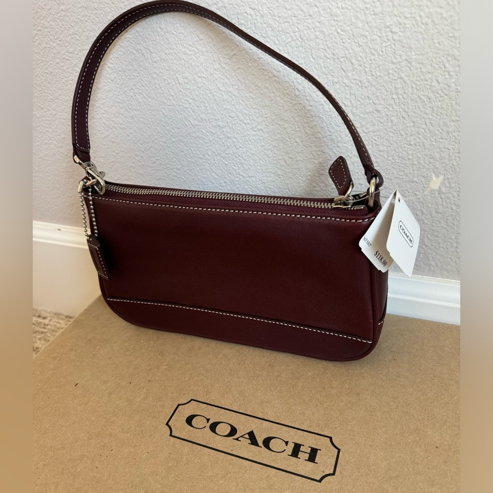 Vintage maroon/burgundy coach purse new with tags and box! HMP Leathwr Demi